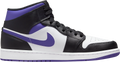Air Jordan 1 Mid White Black Purple