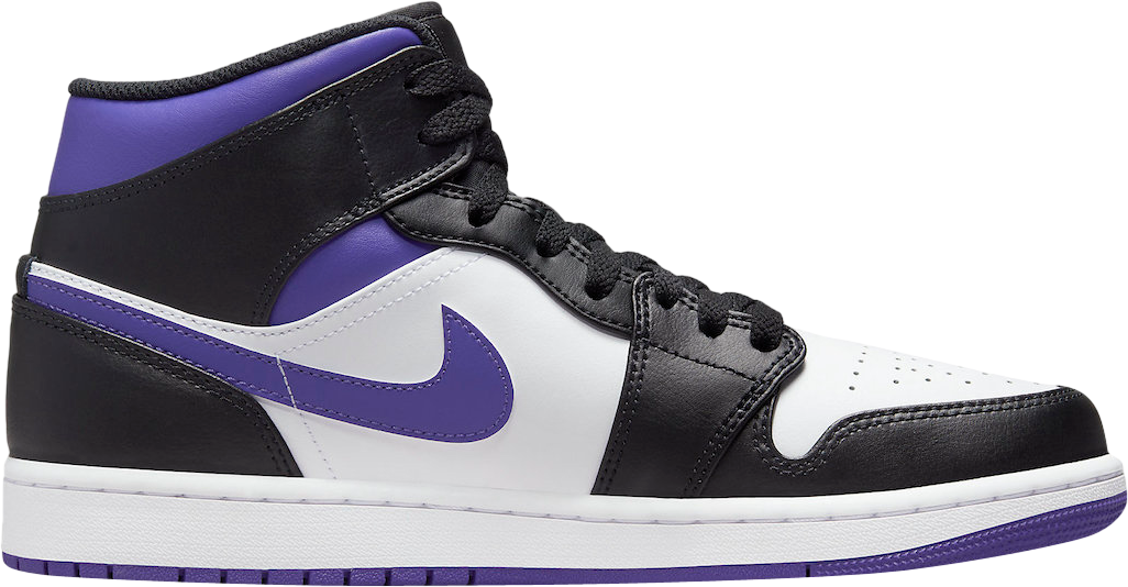 Air Jordan 1 Mid White Black Purple