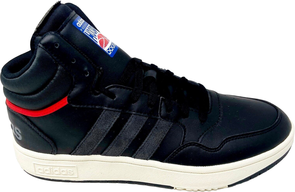Adidas Hoops 3.0 Mid Black Vivid Red