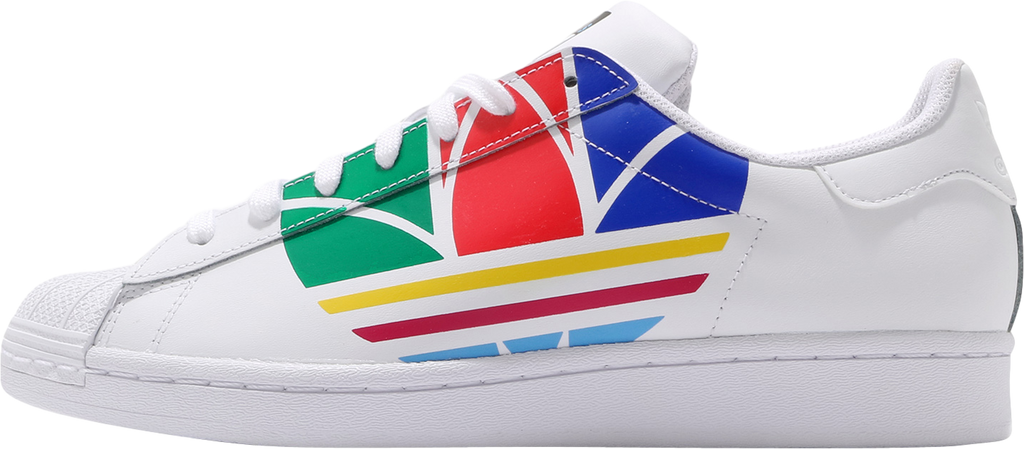 adidas Superstar Pure Cloud White Red Blue