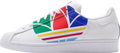 adidas Superstar Pure Cloud White Red Blue