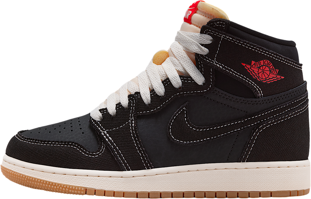 Air Jordan 1 High OG GS Black / Sail / Gum Medium Brown