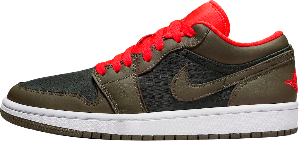 Air Jordan 1 Low Black Olive Crimson