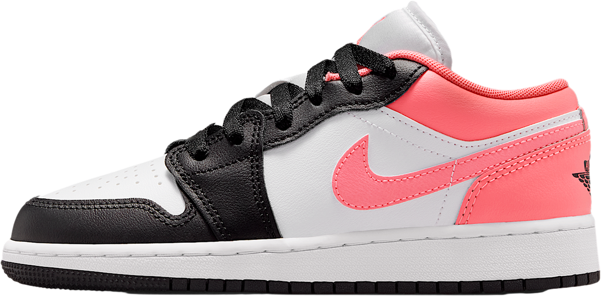 Air Jordan 1 Low GS Black / White / Pink Gaze
