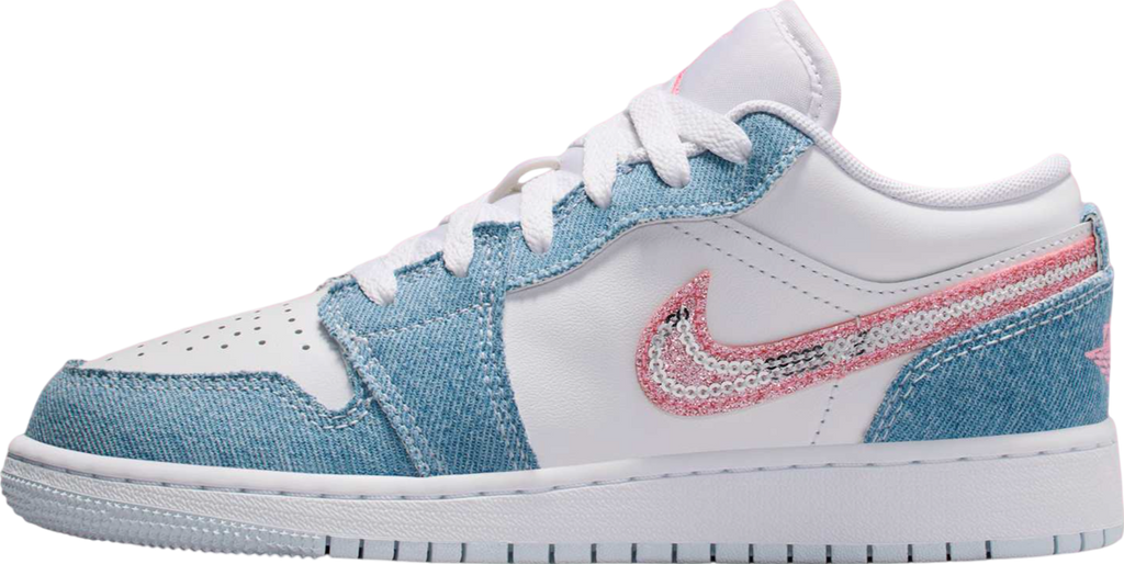 Air Jordan 1 Low GS Denim Sequin
