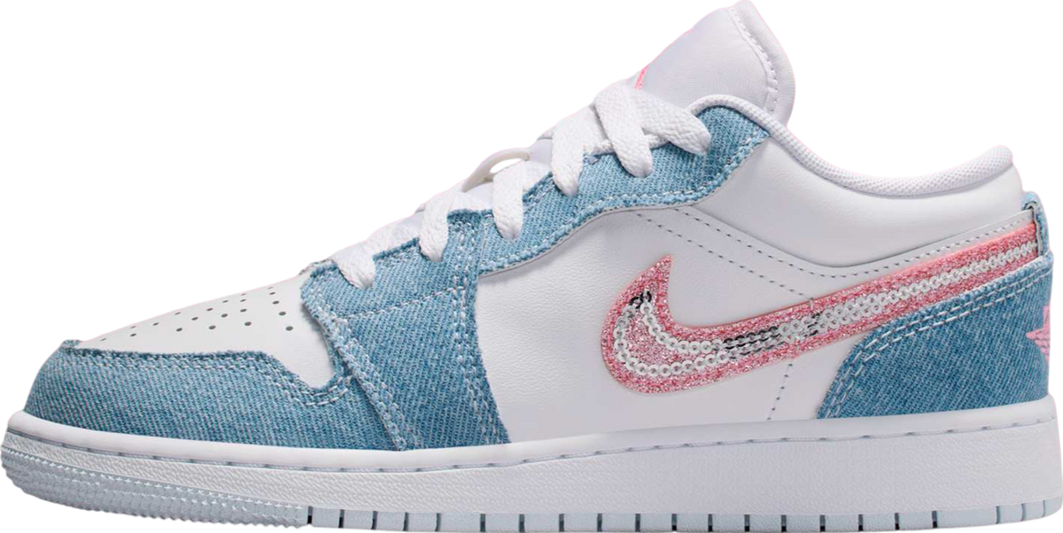 Air Jordan 1 Low GS Denim Sequin
