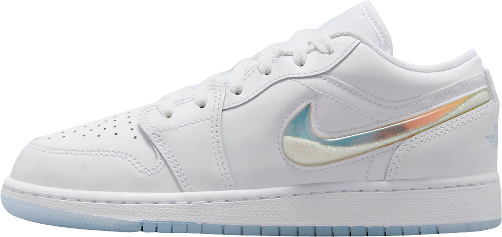 Air Jordan 1 Low GS Glitter Swoosh