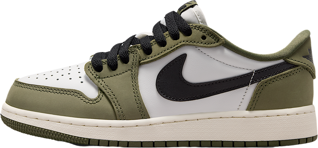 Air Jordan 1 Low GS Medium Olive / Summit White