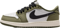 Air Jordan 1 Low GS Medium Olive / Summit White