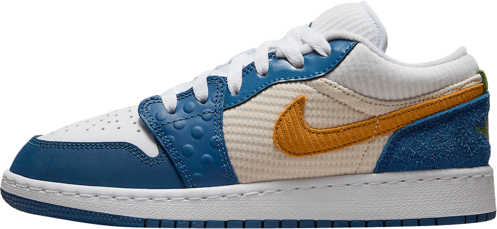 Air Jordan 1 Low GS Mismatched White Blue