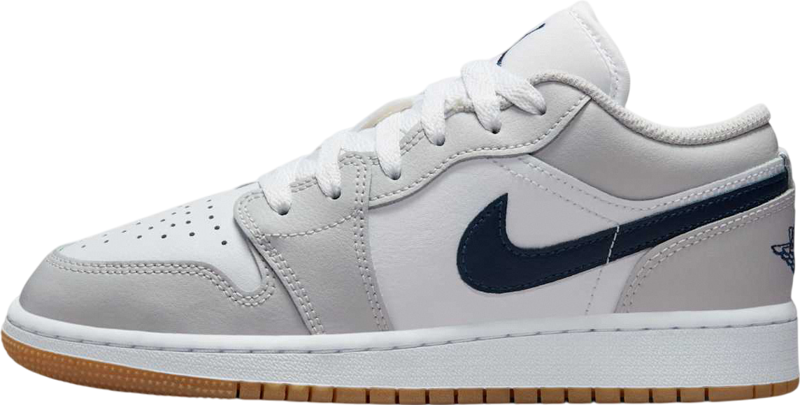 Air Jordan 1 Low GS White / Midnight Navy / Grey