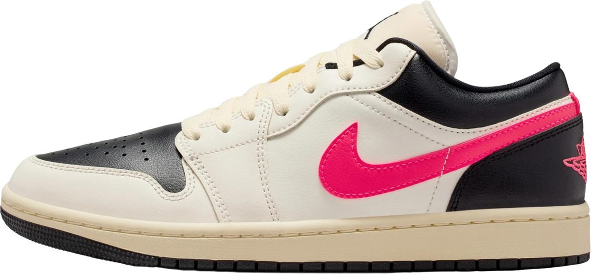 Air Jordan 1 Low Pale Ivory / Black / Racer Pink