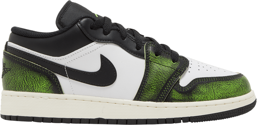 Air Jordan 1 Low SE GS Wear-Away-Electric Green