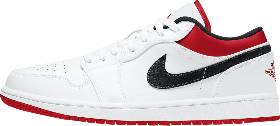 Air Jordan 1 Low White University Red Black