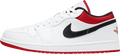 Air Jordan 1 Low White University Red Black
