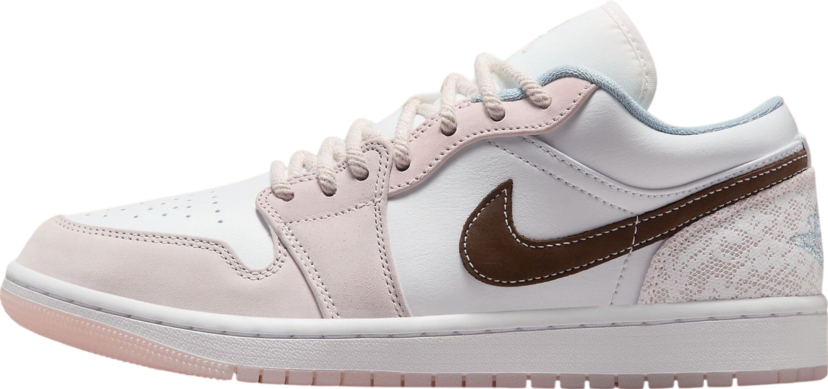 Air Jordan 1 Low WMNS White / Light Soft Pink