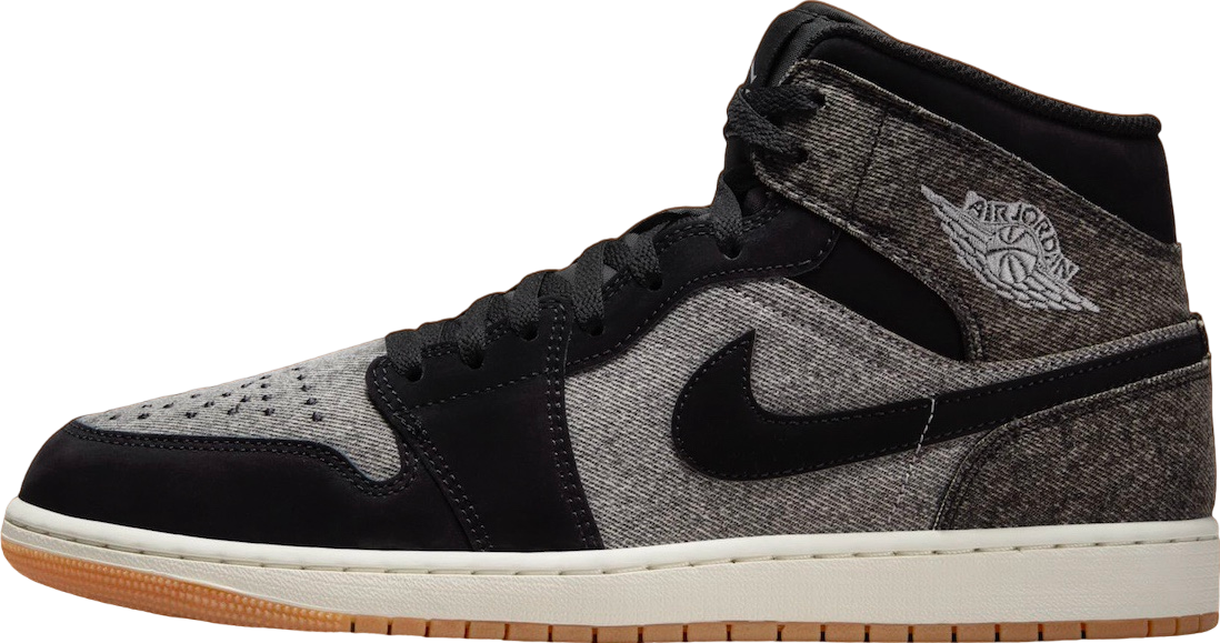 Air Jordan 1 Mid Black Denim