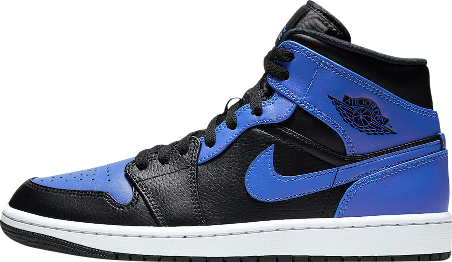 Air Jordan 1 Mid Black Hyper Royal