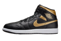Air Jordan 1 Mid Black Metallic Gold