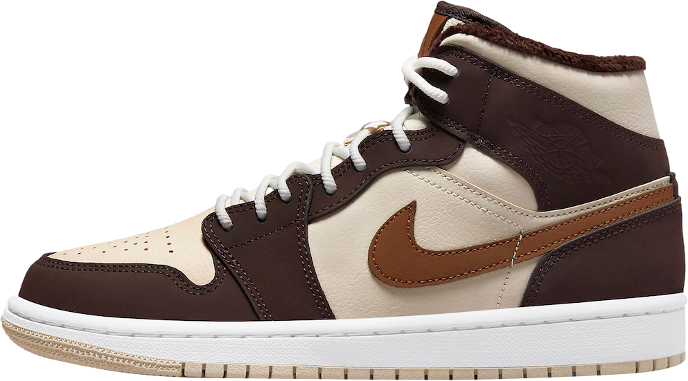 Air Jordan 1 Mid Cream Dark Chocolate