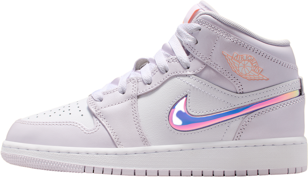 Air Jordan 1 Mid GS Barely Grape / White