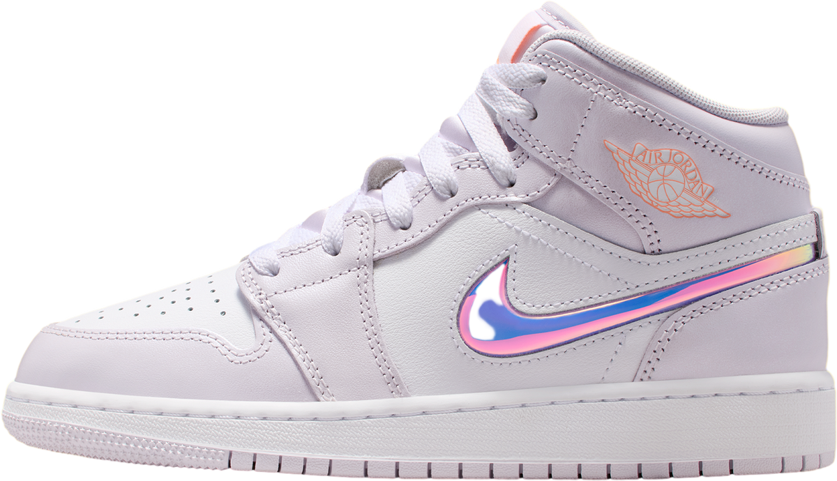 Air Jordan 1 Mid GS Barely Grape / White
