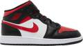 Air Jordan 1 Mid GS Black Fire Red