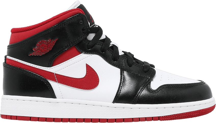 Air Jordan 1 Mid GS Black Gym Red 2021