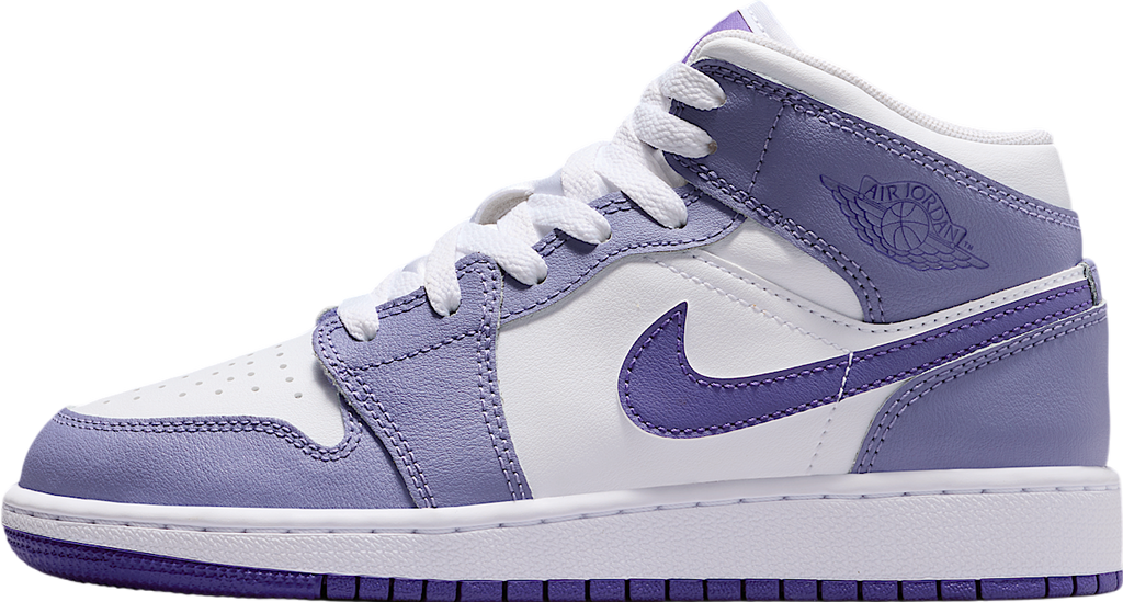 Air Jordan 1 Mid GS Dusty Amethyst / White