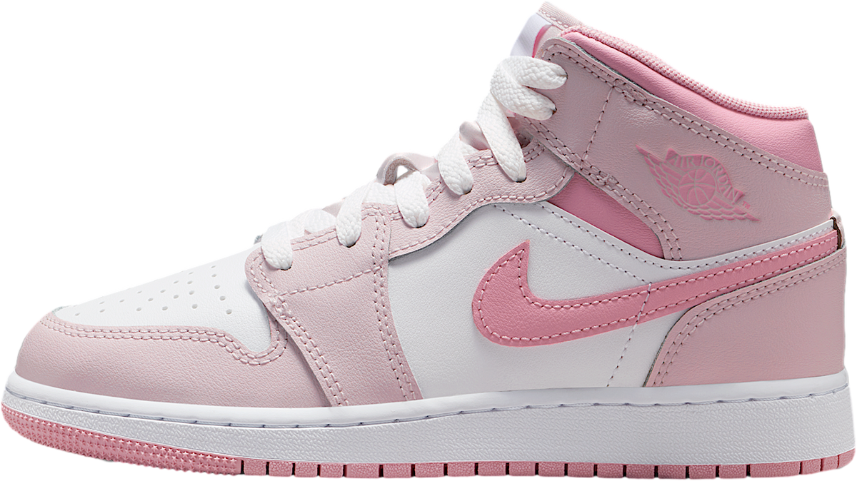 Air Jordan 1 Mid GS Pearl Pink / White