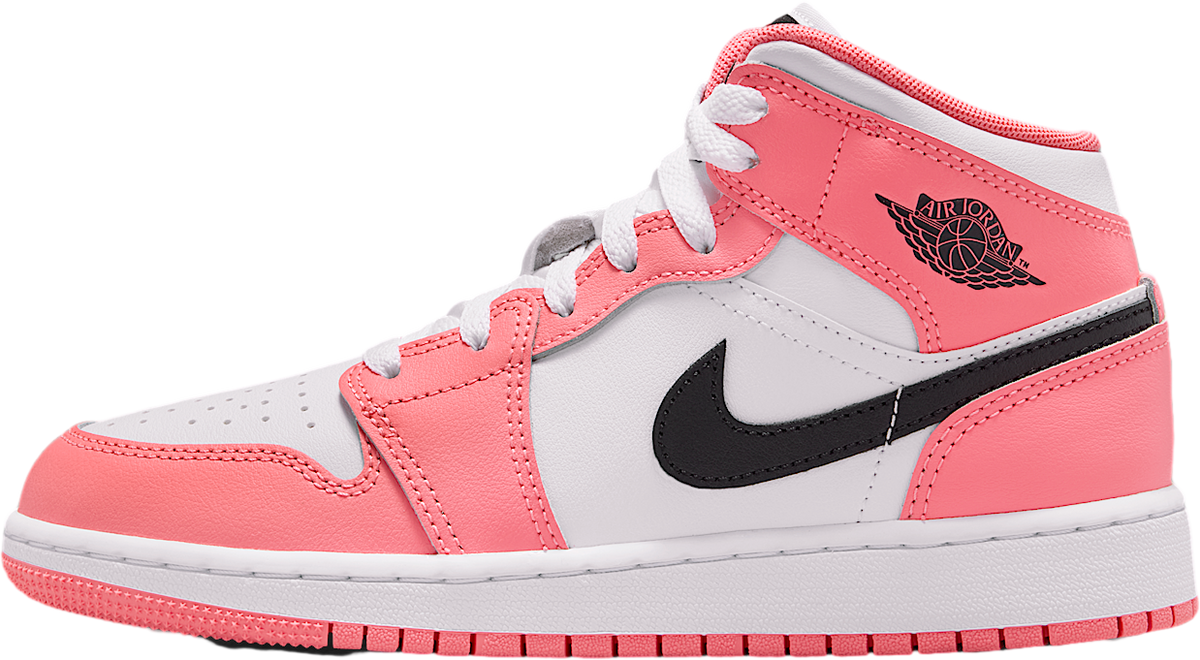 Air Jordan 1 Mid GS Pink Gaze / White