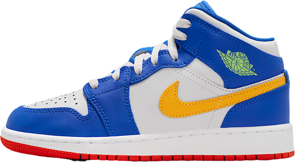 Air Jordan 1 Mid GS Racer Blue / Gold