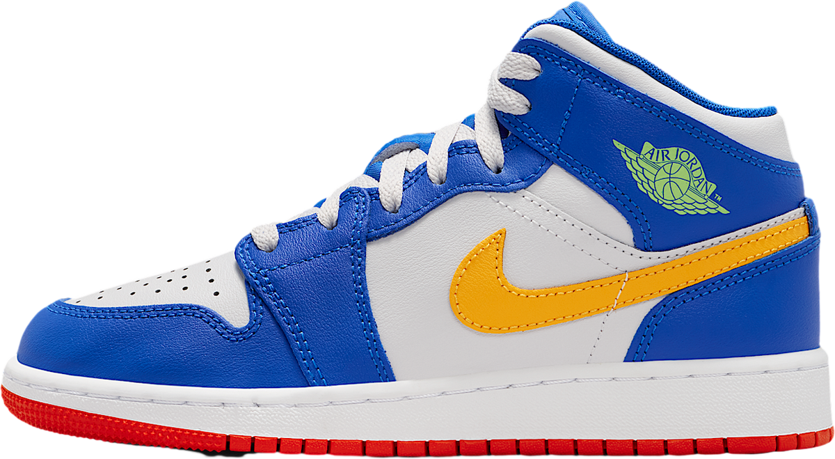 Air Jordan 1 Mid GS Racer Blue / Gold