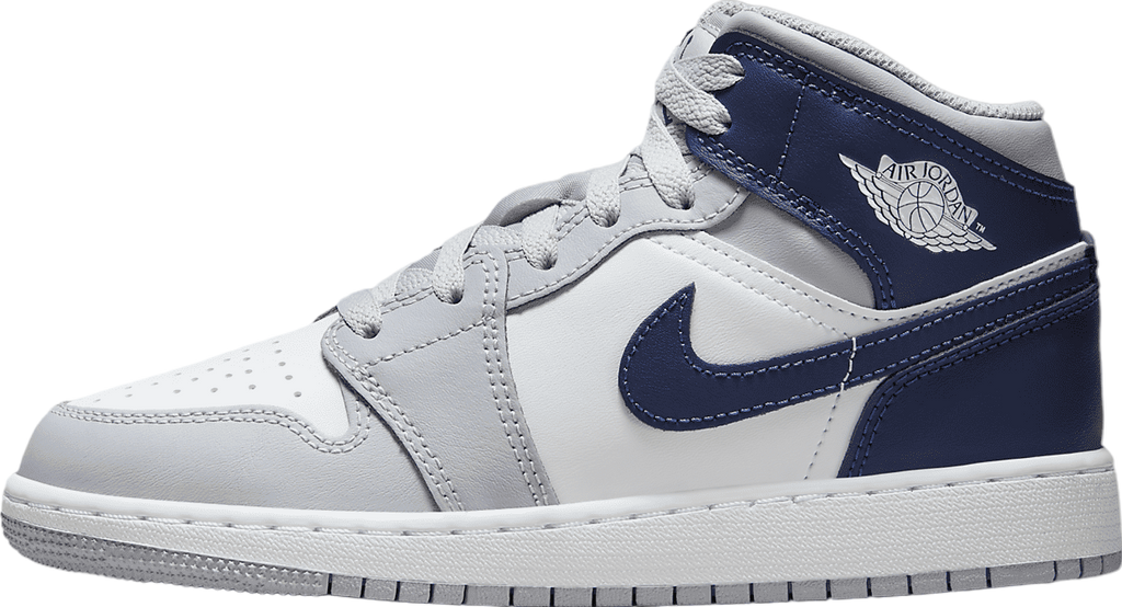 Air Jordan 1 Mid GS White / Wolf Grey / Midnight Navy