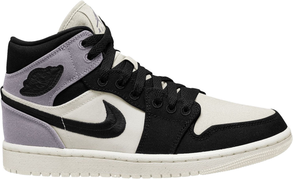 Air Jordan 1 Mid SE Canvas Sail Black