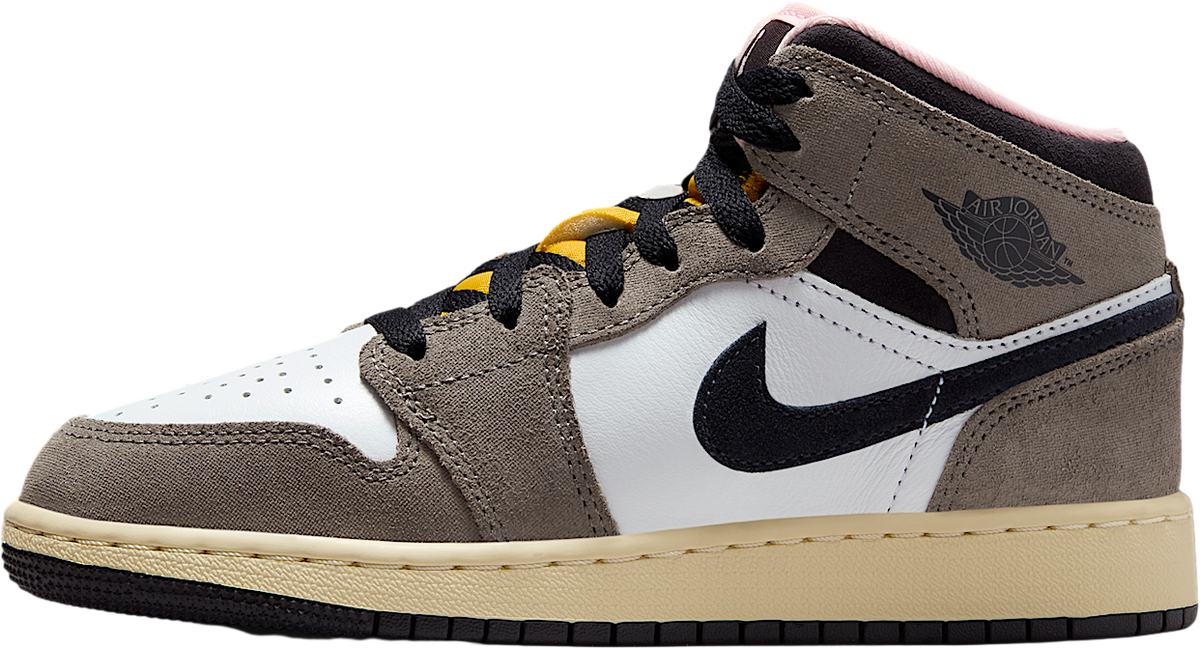 Air Jordan 1 Mid SE GS White / Cave Stone