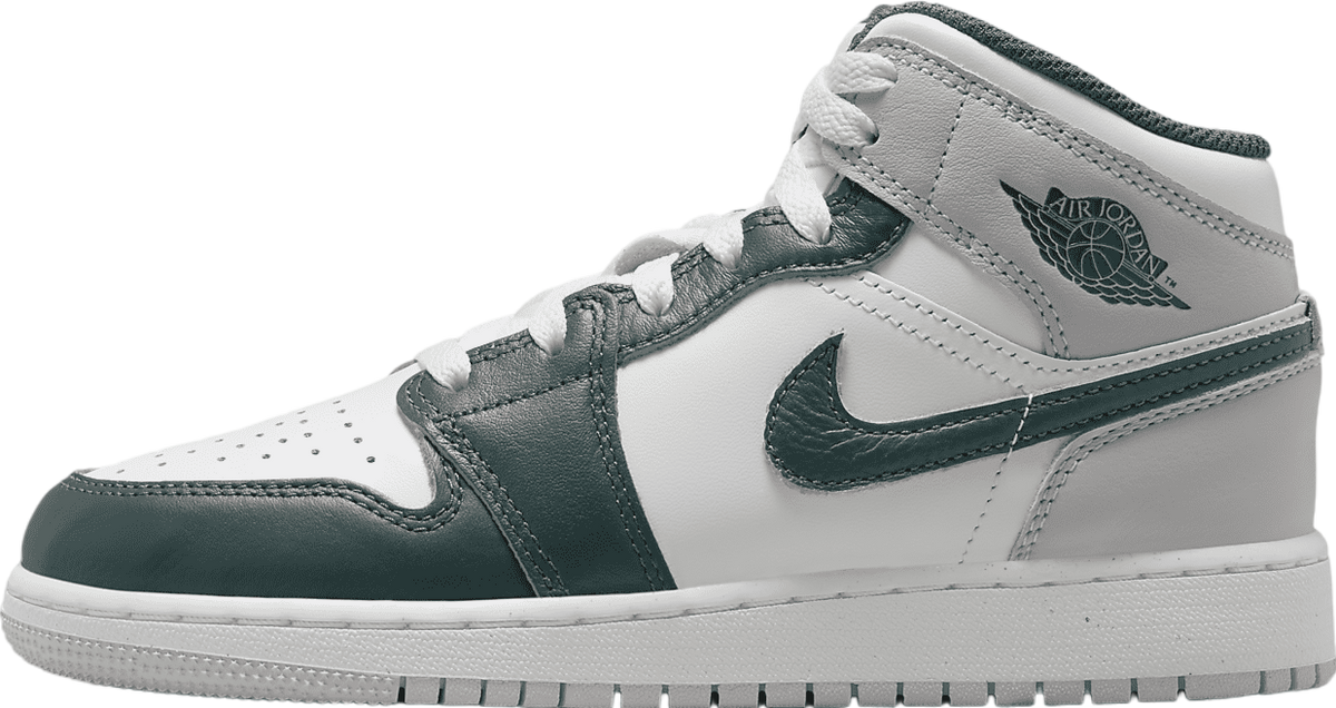 Air Jordan 1 Mid SE GS White / Grey / Oxidized Green