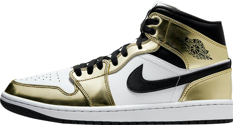 Air Jordan 1 Mid SE White Metallic Gold