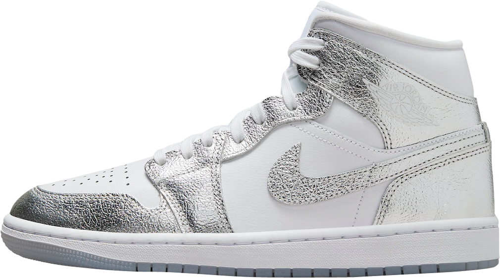 Air Jordan 1 Mid SE WMNS Metallic Silver