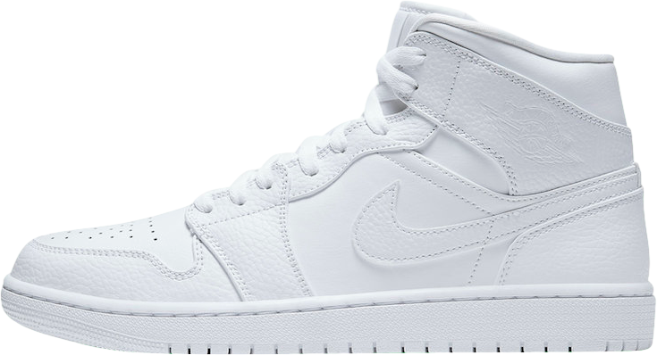 Air Jordan 1 Mid Triple White 2020