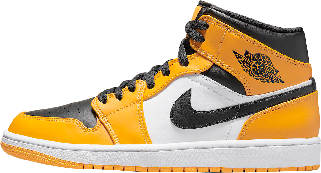 Air Jordan 1 Mid White Black Yellow