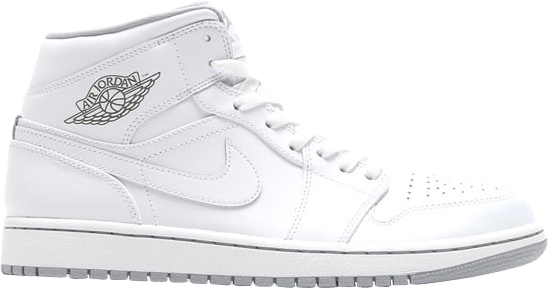 Air Jordan 1 Mid White Grey