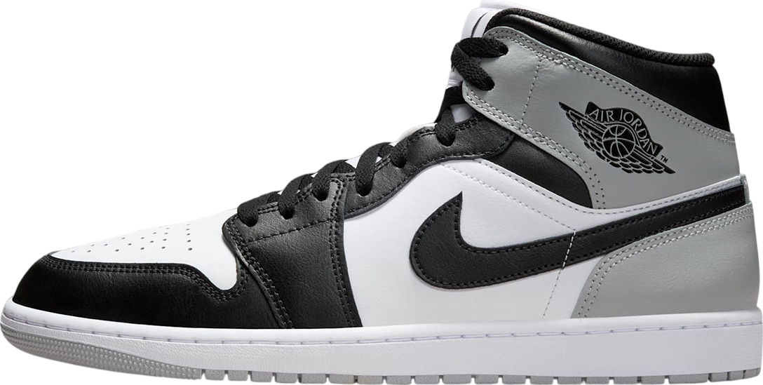Air Jordan 1 Mid White / Light Smoke Grey