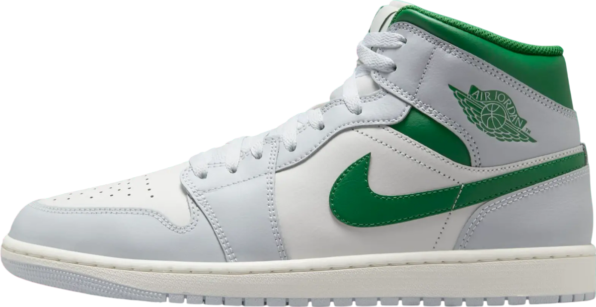 Air Jordan 1 Mid White / Lucky Green