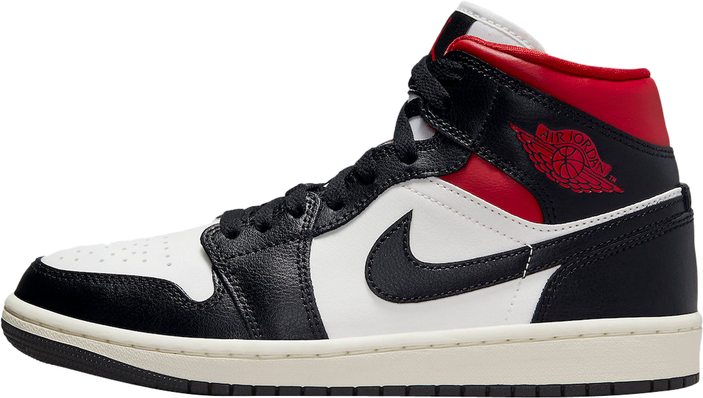 Air Jordan 1 Mid WMNS Black Gym Red