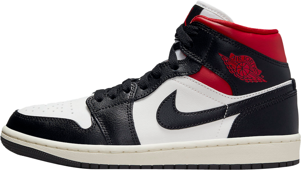 Air Jordan 1 Mid WMNS Black Gym Red