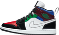 Air Jordan 1 Mid WMNS Black White Multicolor