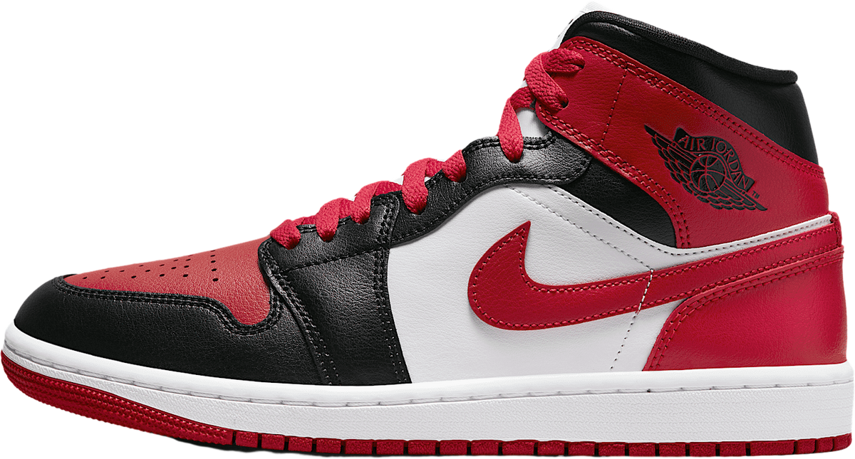 Air Jordan 1 Mid WMNS Bred Toe