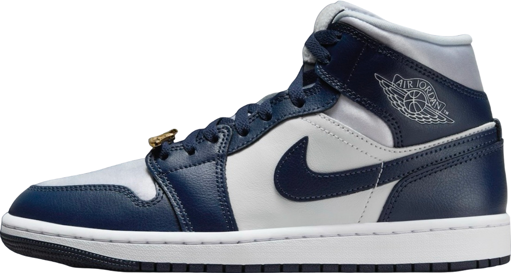 Air Jordan 1 Mid WMNS Football Grey / Midnight Navy