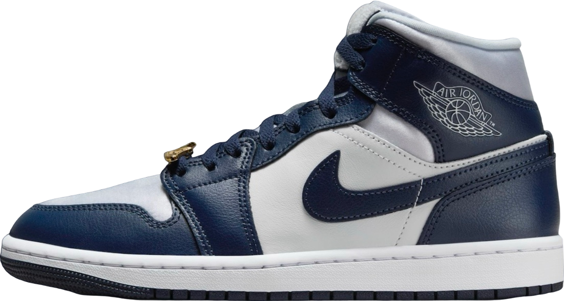 Air Jordan 1 Mid WMNS Football Grey / Midnight Navy
